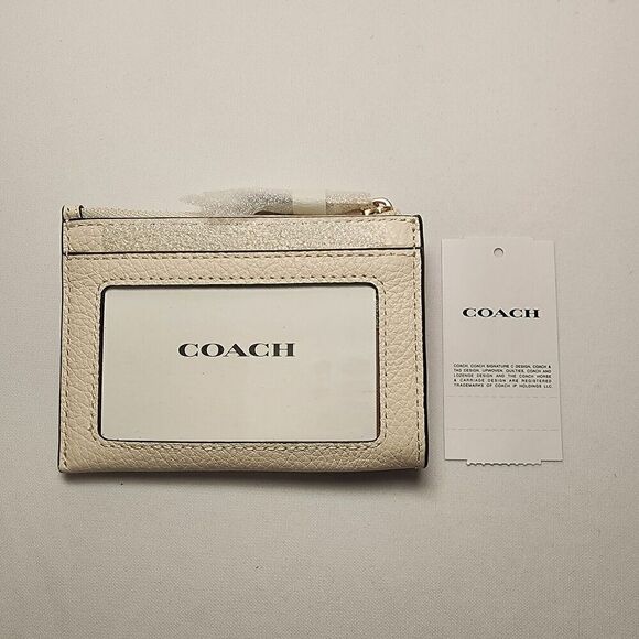 NWT COACH CZ595 Leather Mini Skinny ID Case In Floral Print - Picture 3 of 3